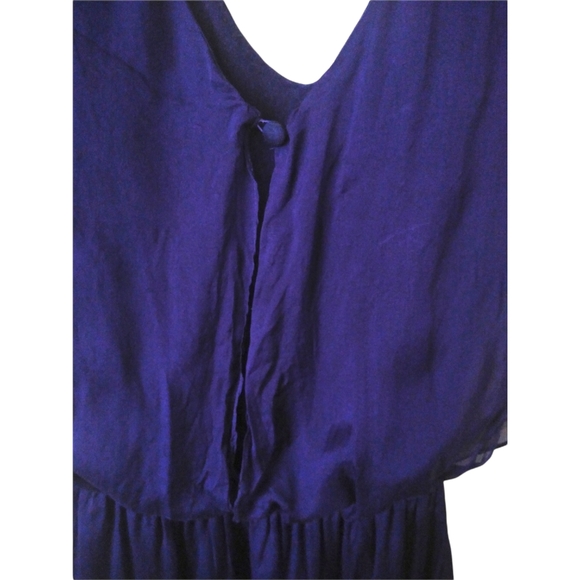 Alice & Olivia Womens Purple Flowy 100% Silk Mini Dress Sm/Med Cap Sleeve A Line - Picture 12 of 16